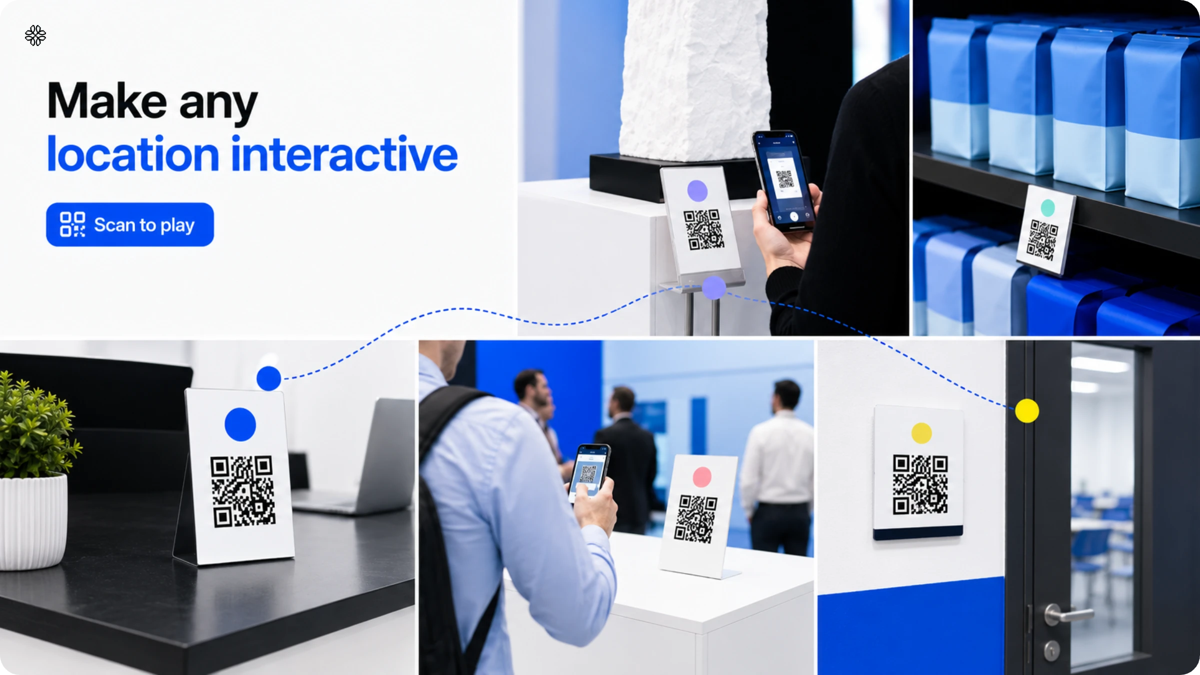 make a physical location interactive using QR Codes for scavenger hunts