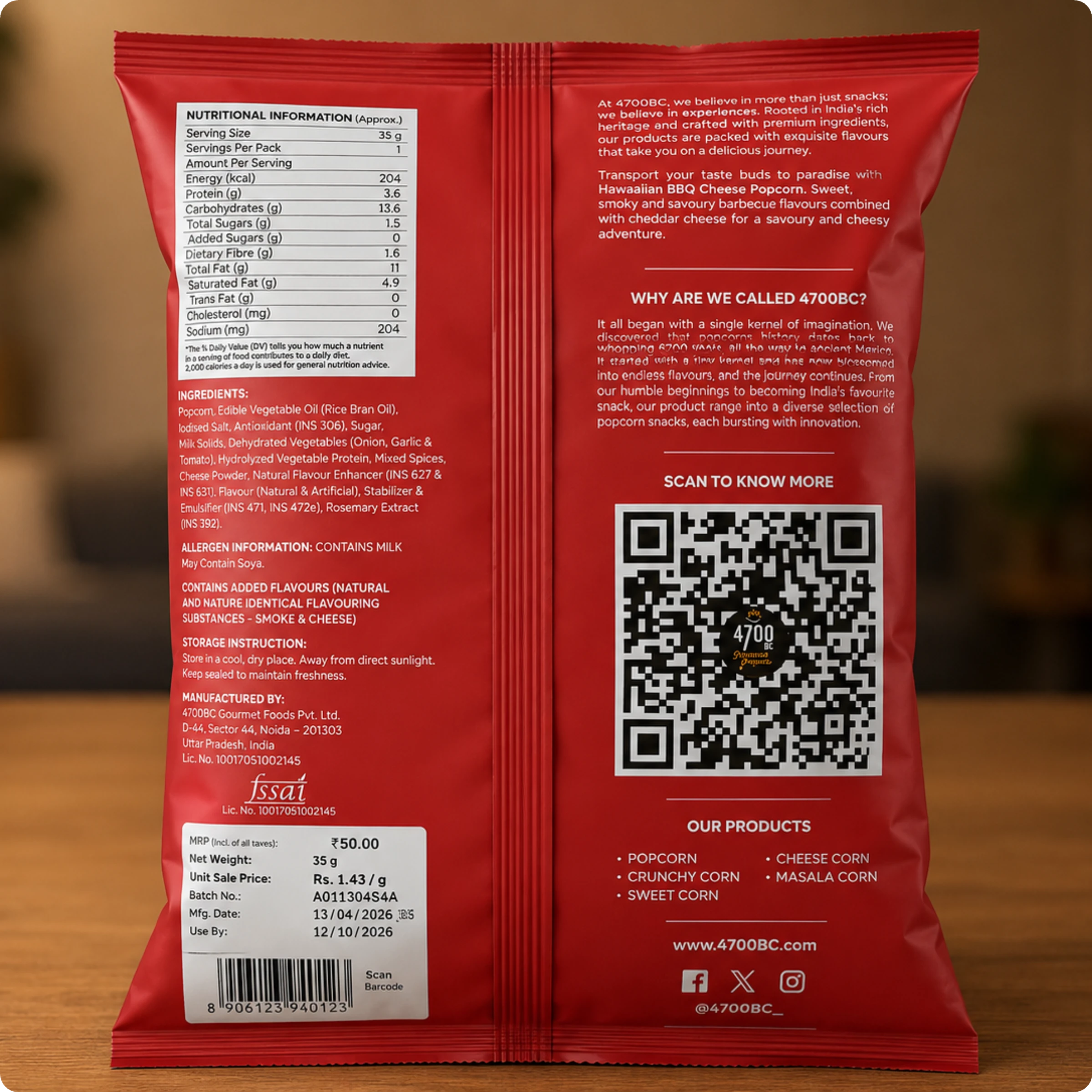 QR Code on an ecommerce CPG brand