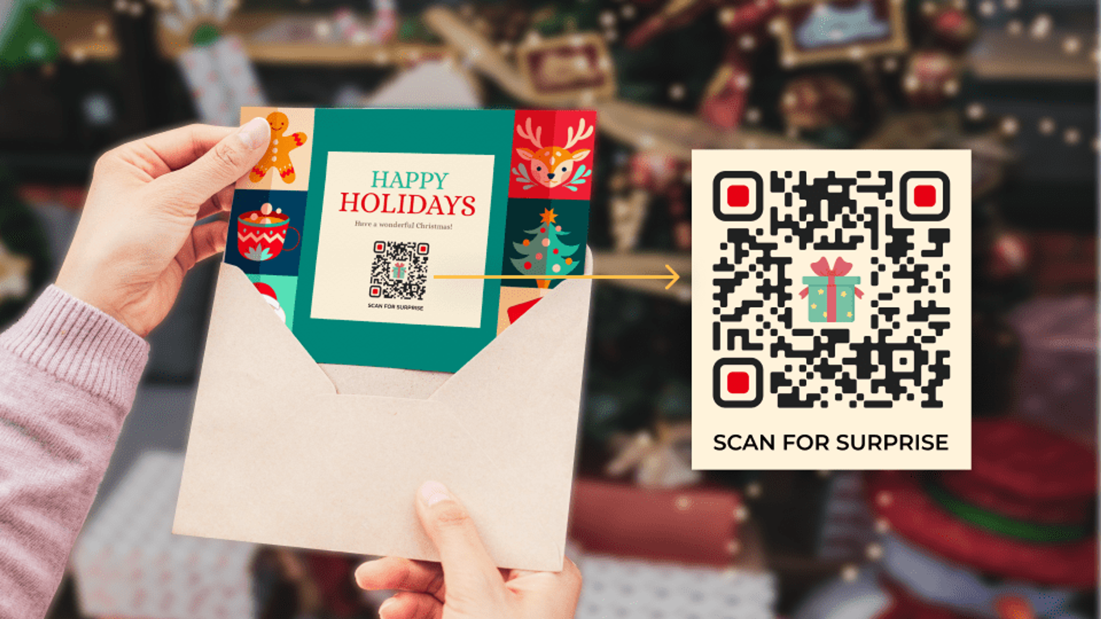 Use Christmas QR Codes for product packaging