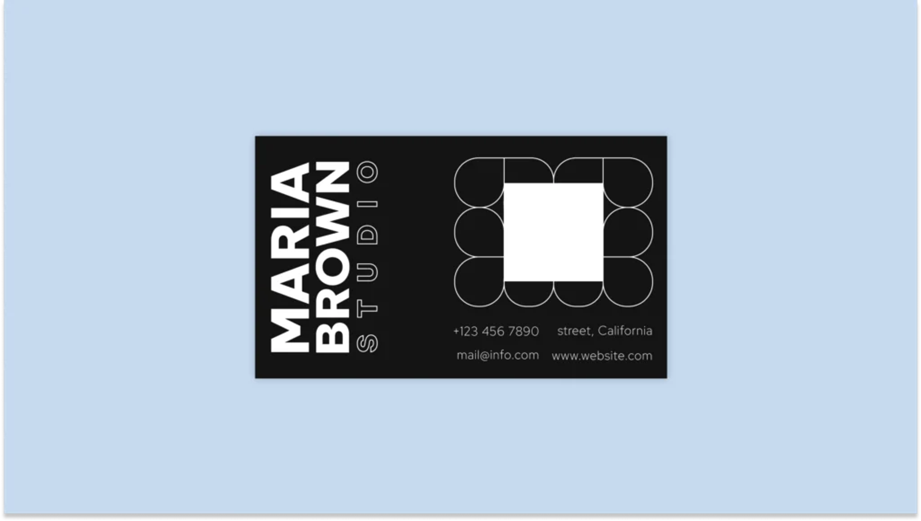 Business card with a QR Code linked to social media account