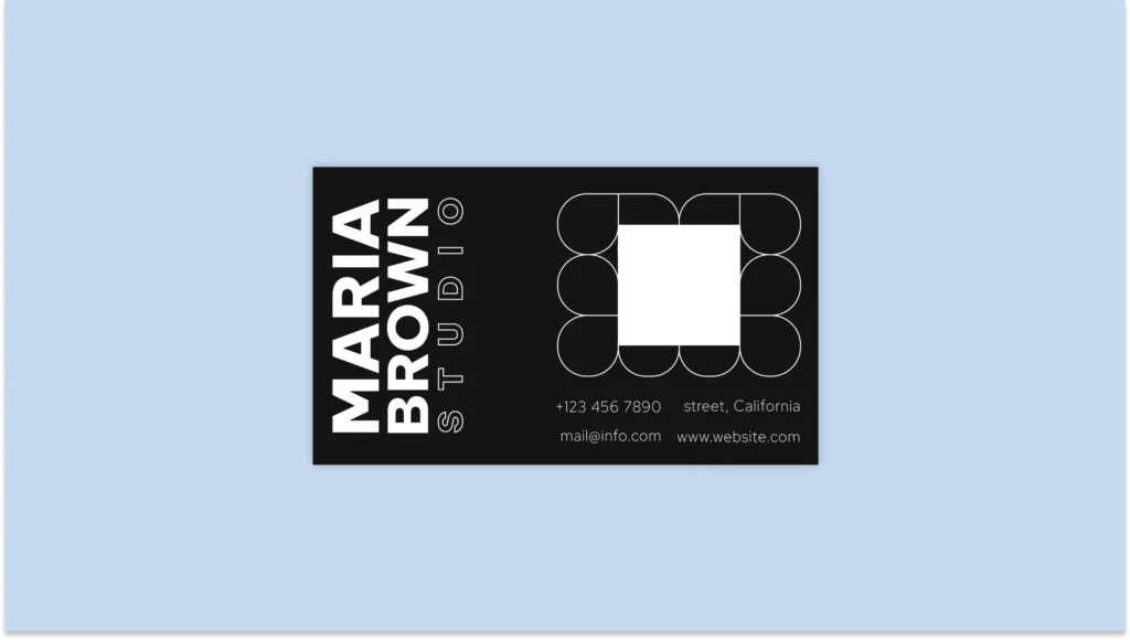 Business card with a QR Code linked to social media account