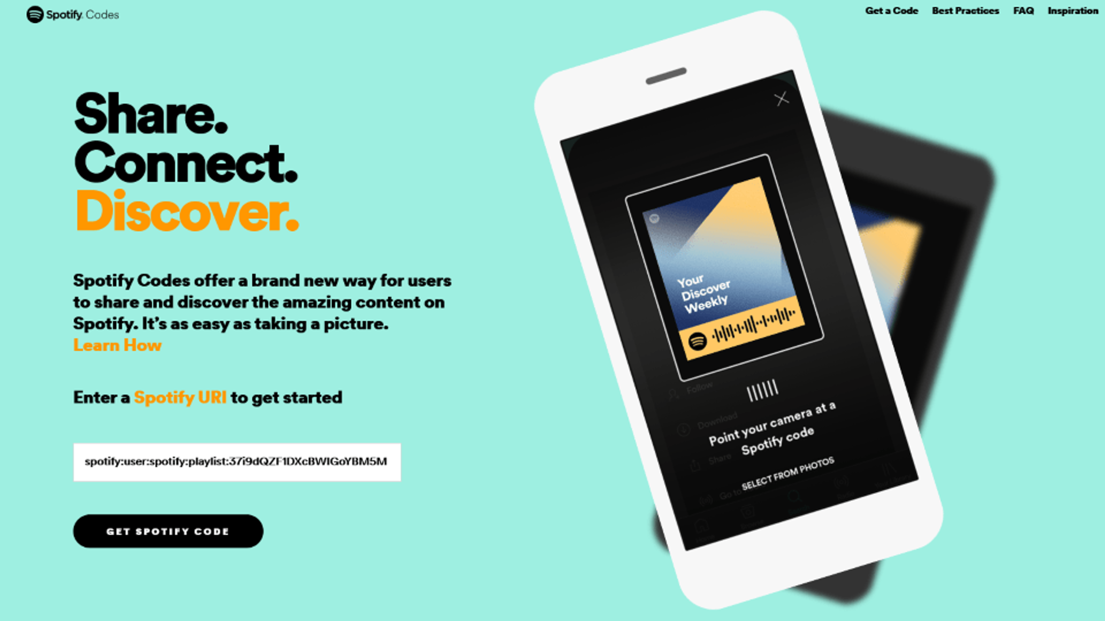 Using Spotify Codes to generate Spotify-exclusive "QR-like" codes