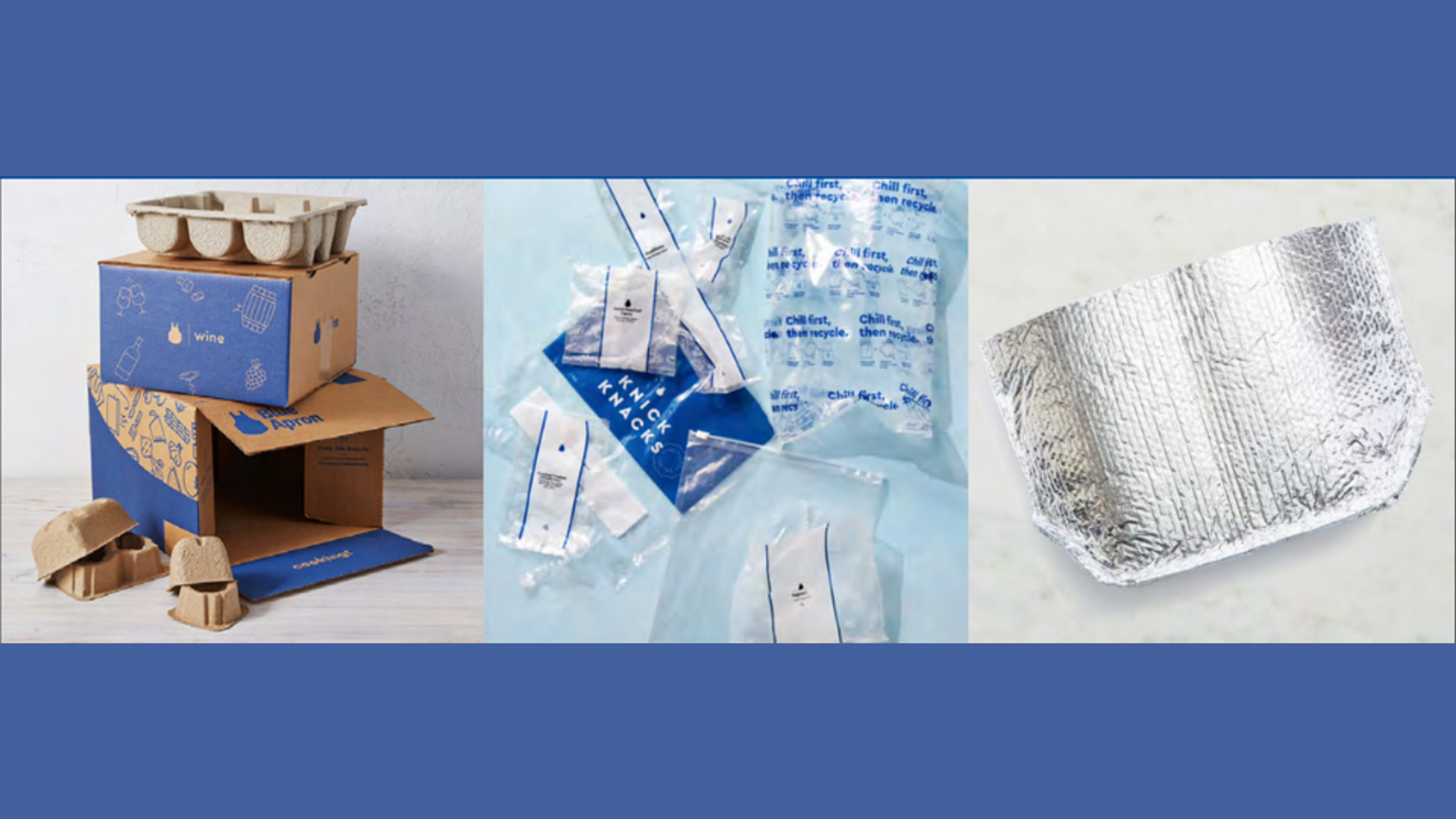 QR Codes on food packaging of Blue Apron items