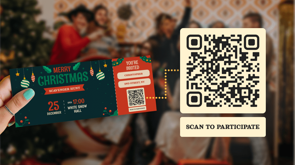 Use Christmas QR Codes for events and games