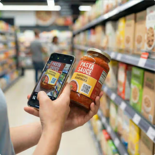 Consumer Scanning Products printed with QR Codes