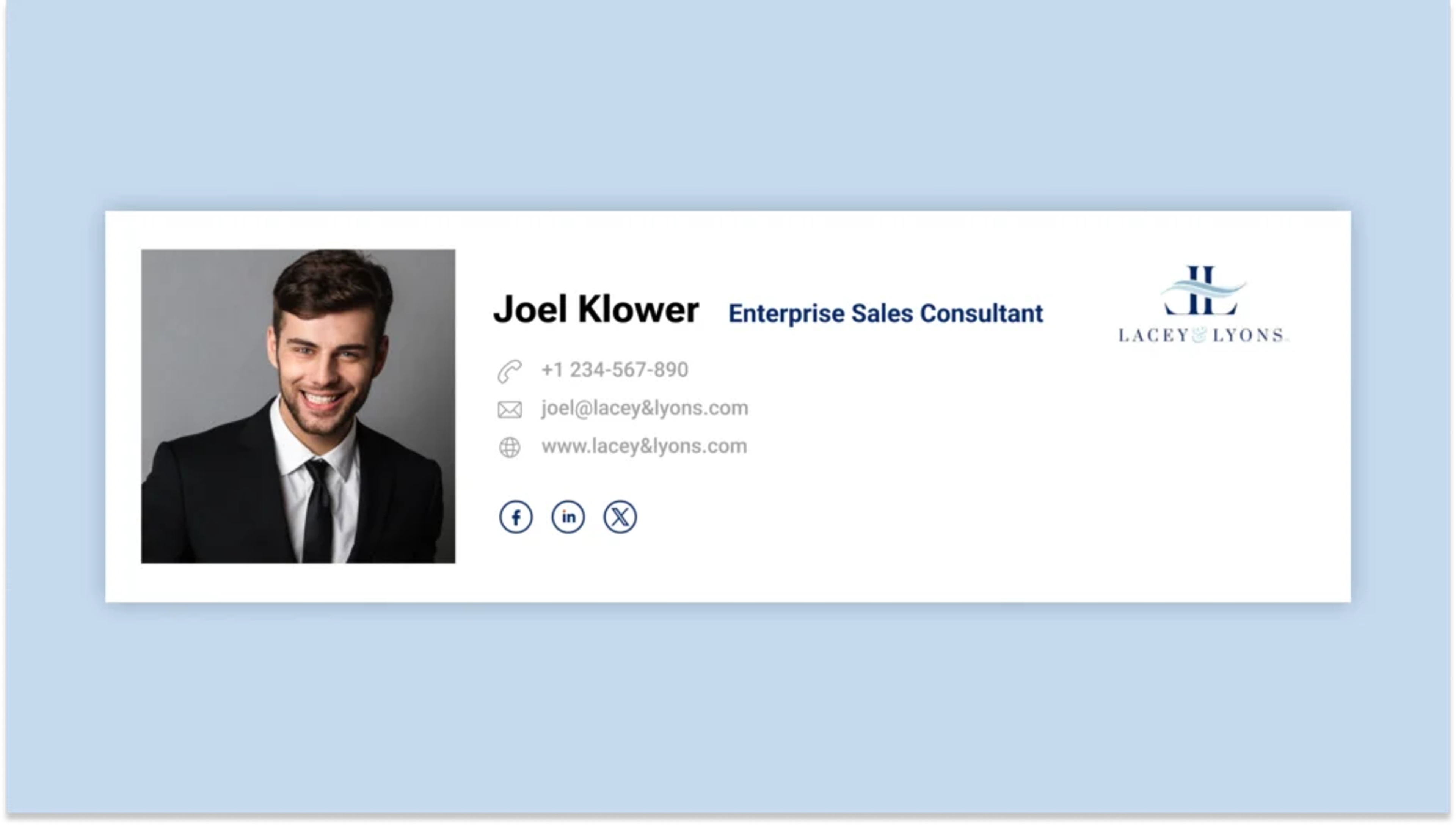 Sales email signature template