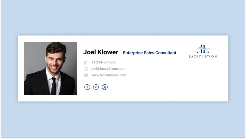 Sales email signature template