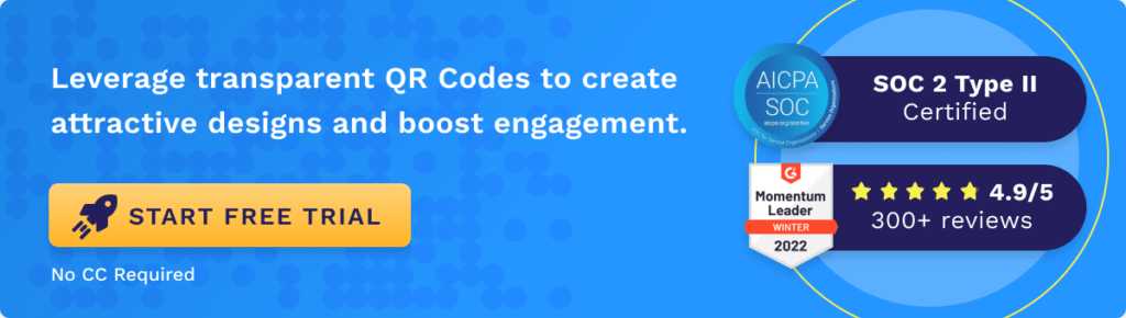 Generate scannable, transparent QR Codes