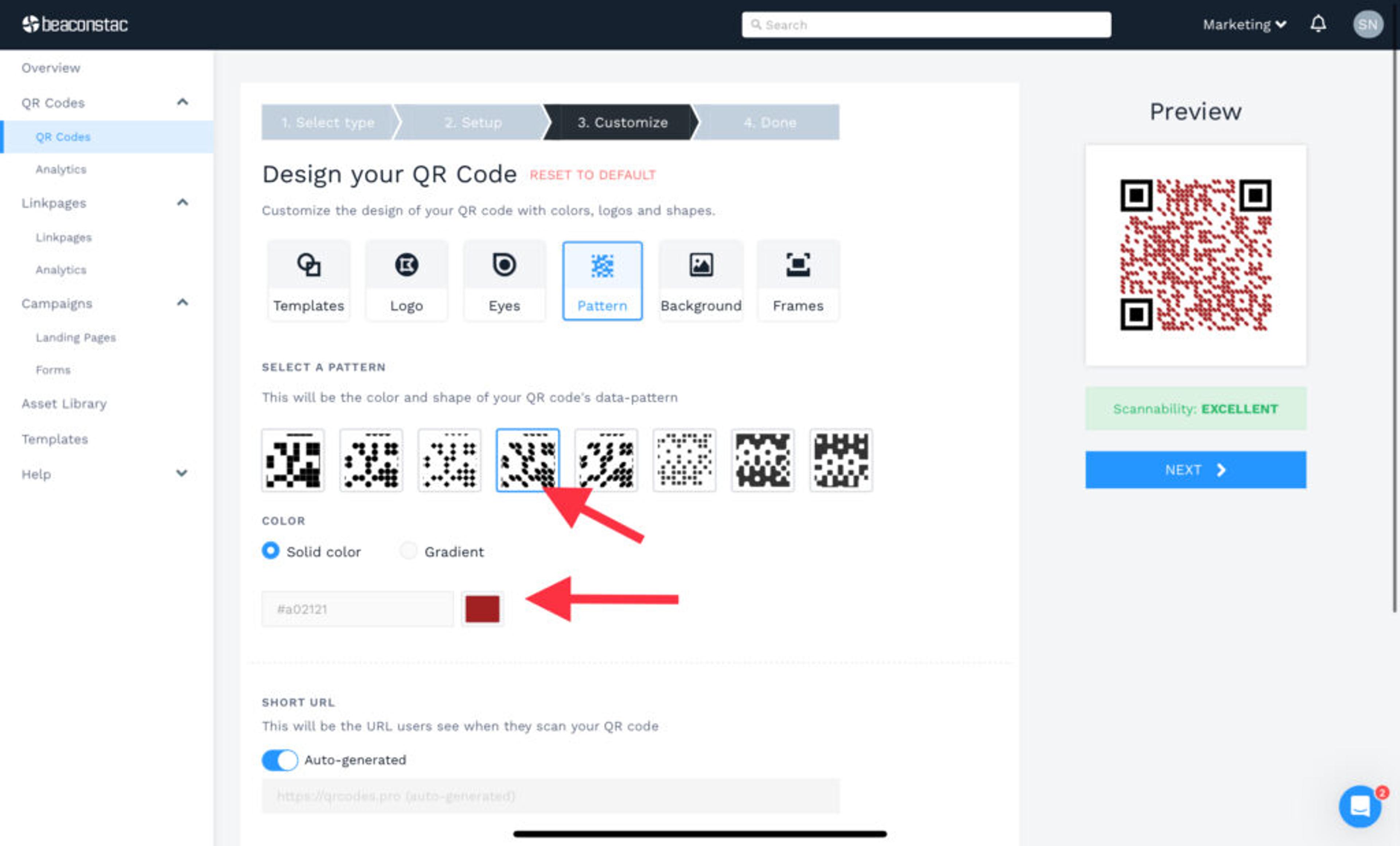 Design Your QR Code using Beaconstac
