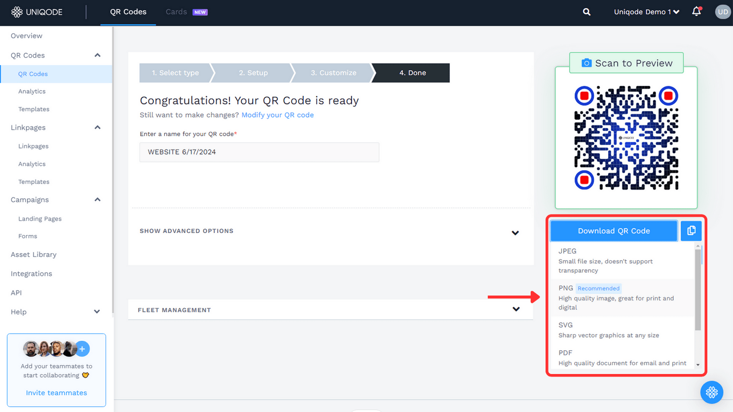 Download and share the Telegram QR Code