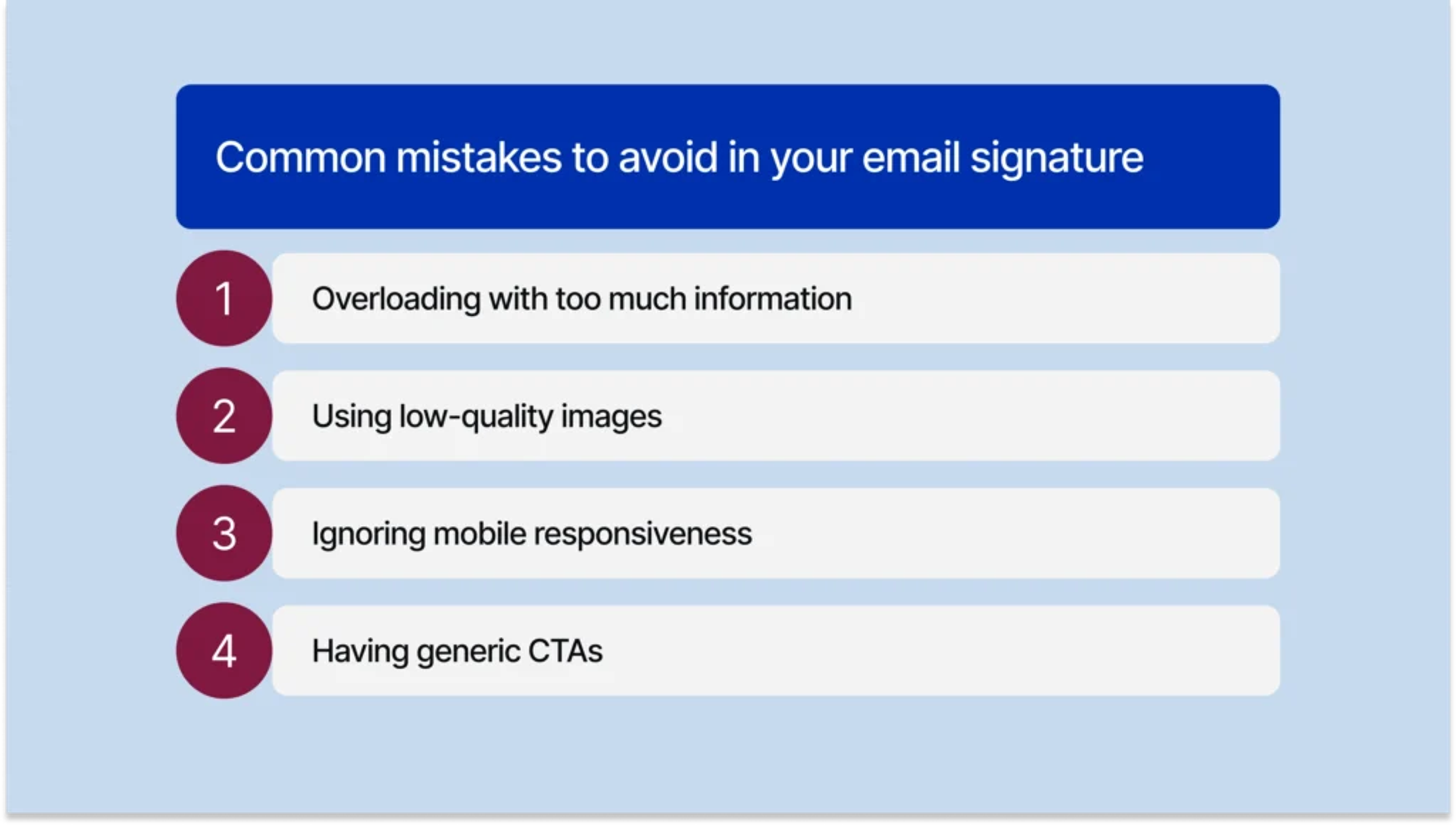 Common mistakes to avoid in your email signature