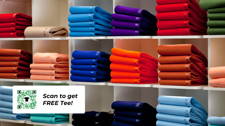 QR Codes on clothing labels for coupon marketing