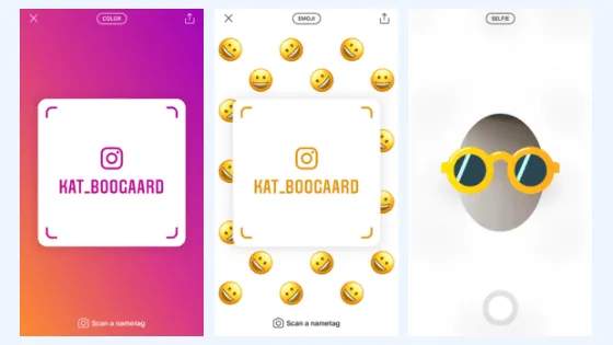 Nametag on Instagram