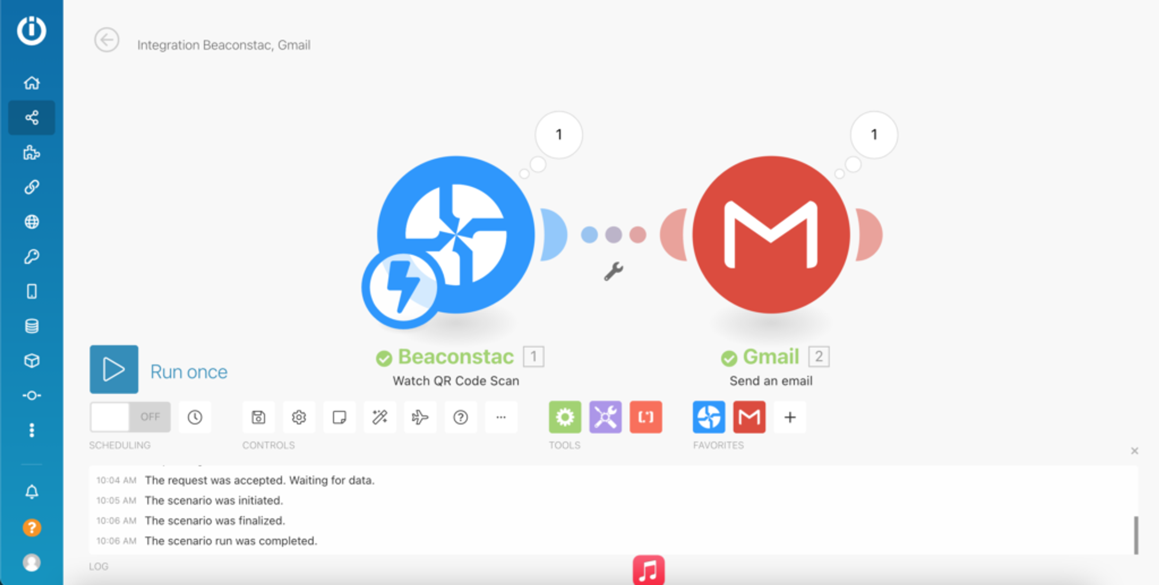 Test your Integromat scenario.