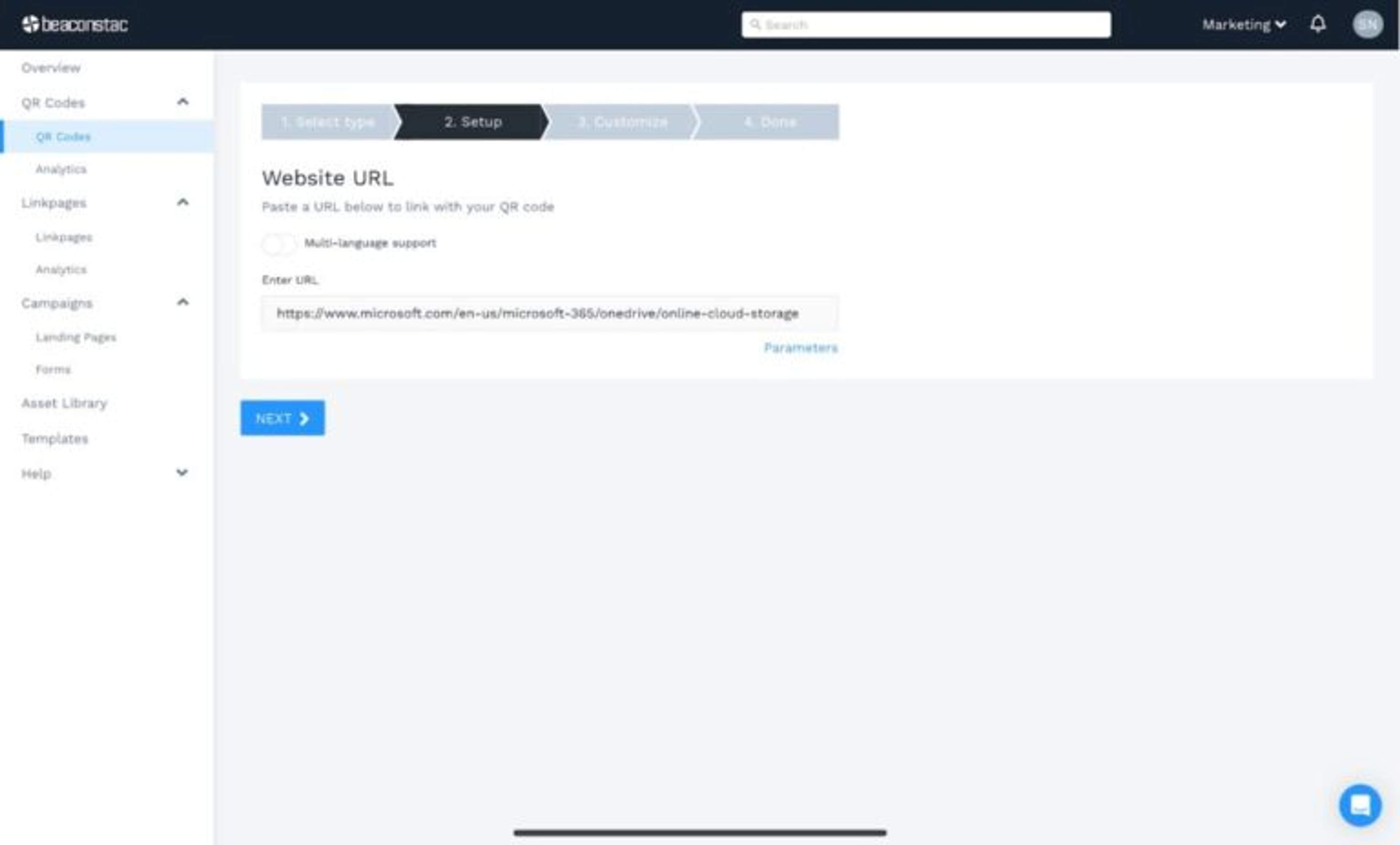 creating a QR Code for OneDrive with Uniqode