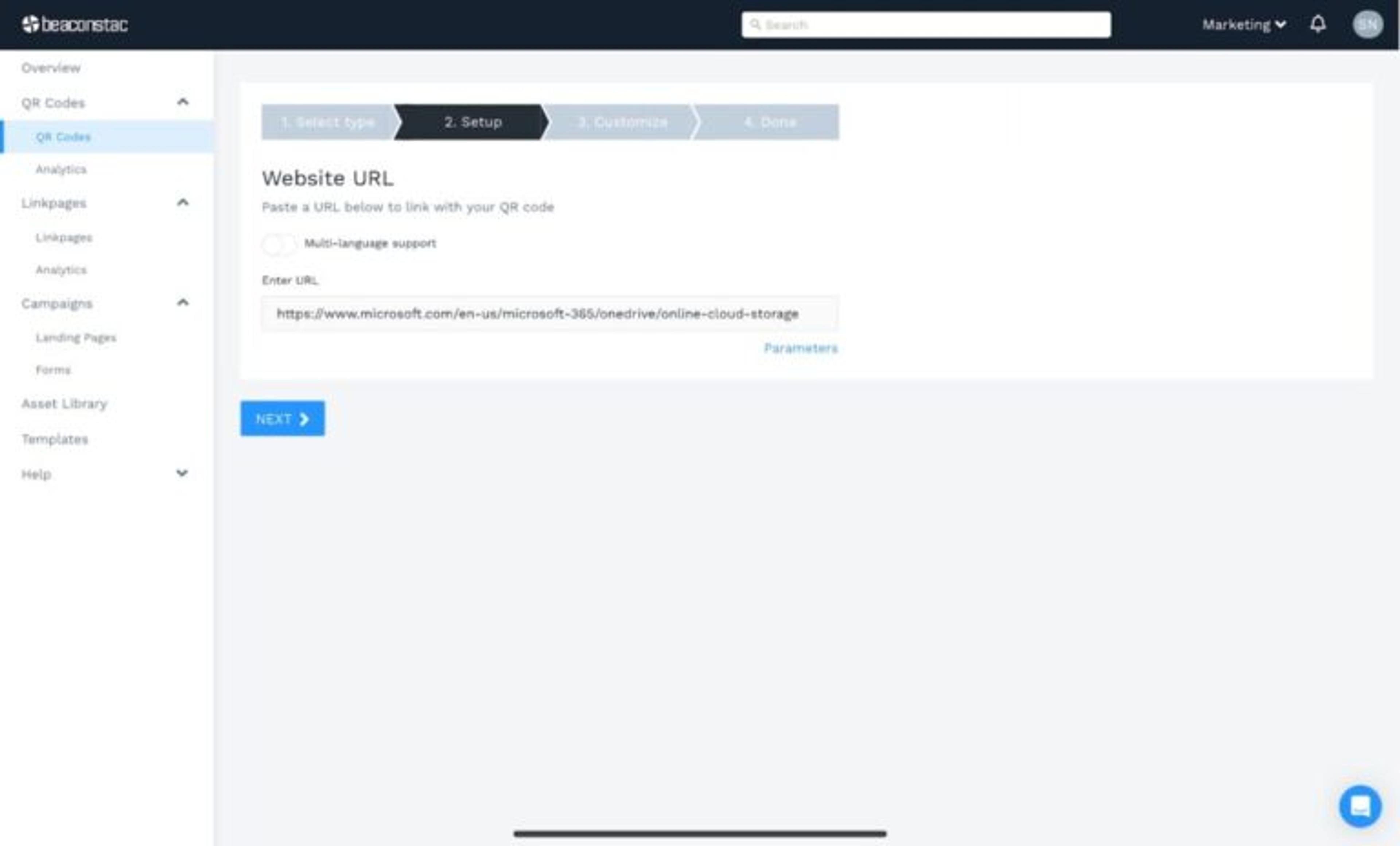 creating a QR Code for OneDrive with Uniqode