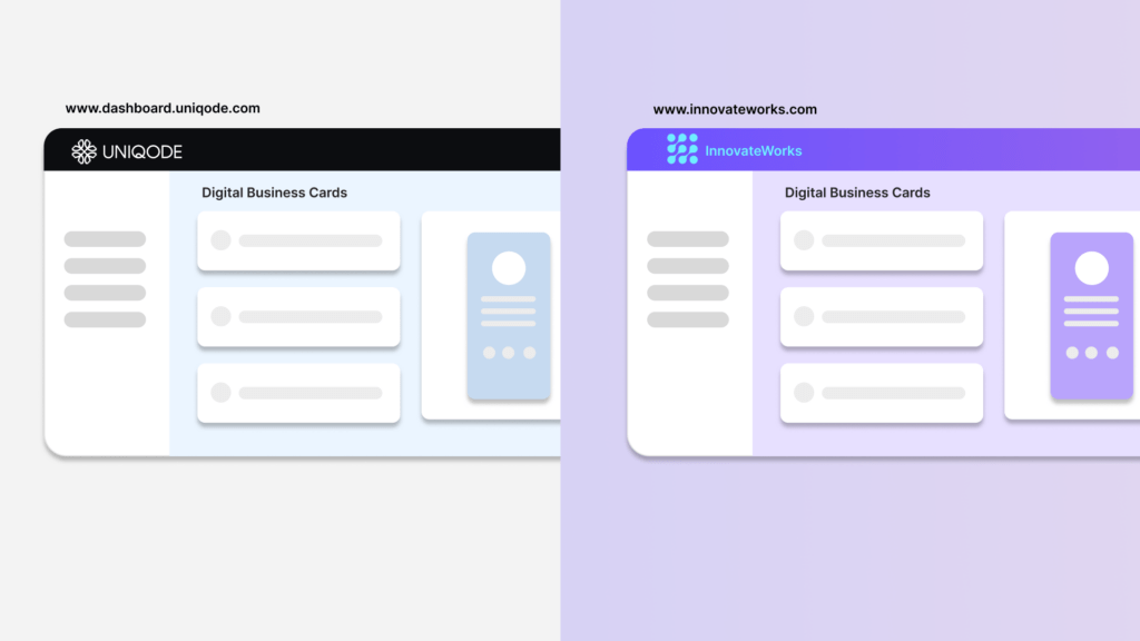 Comparing a regular vs. white labeled digital business card solution