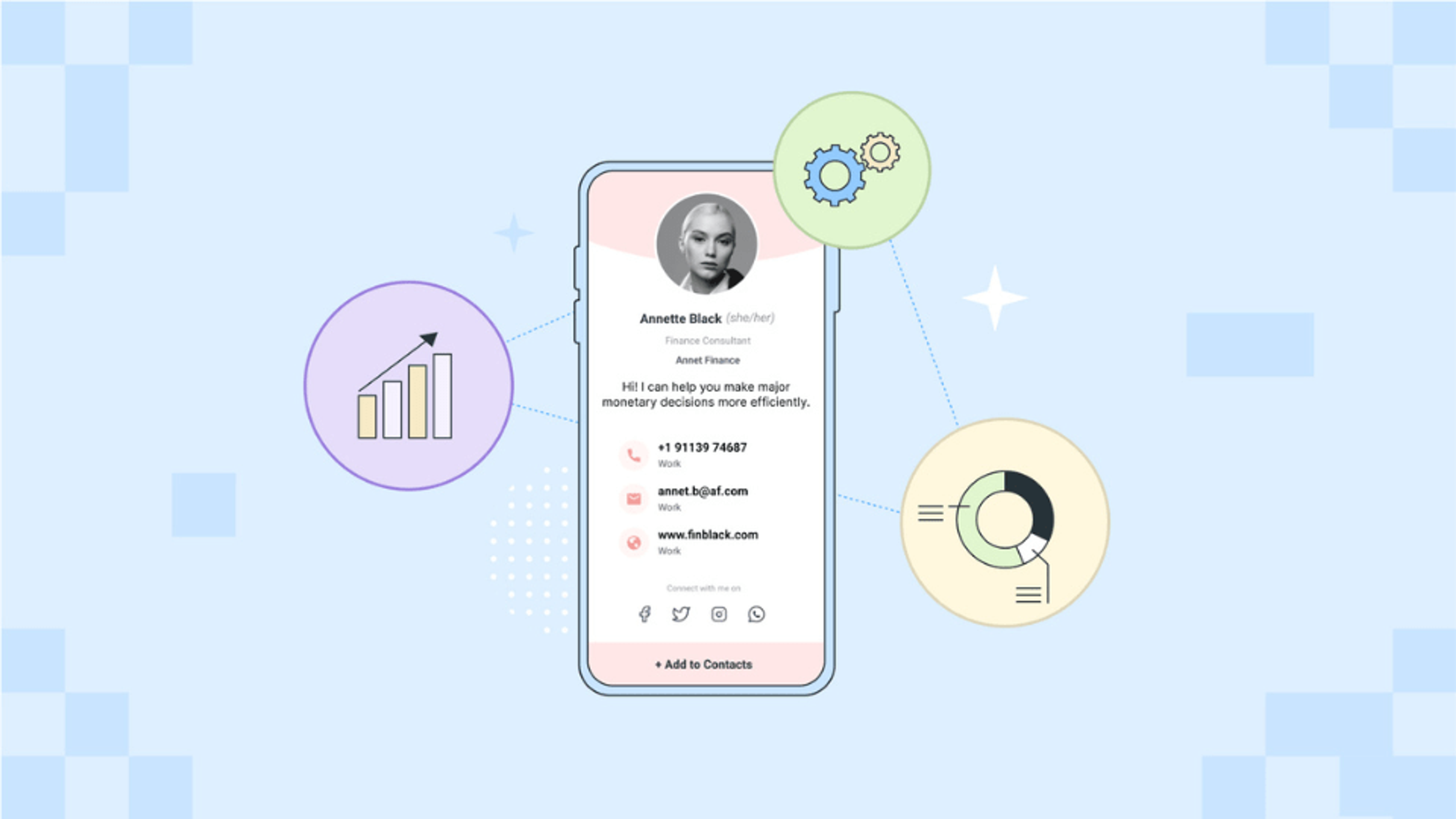 E-business cards showcase limitless information that is instantly accessible 