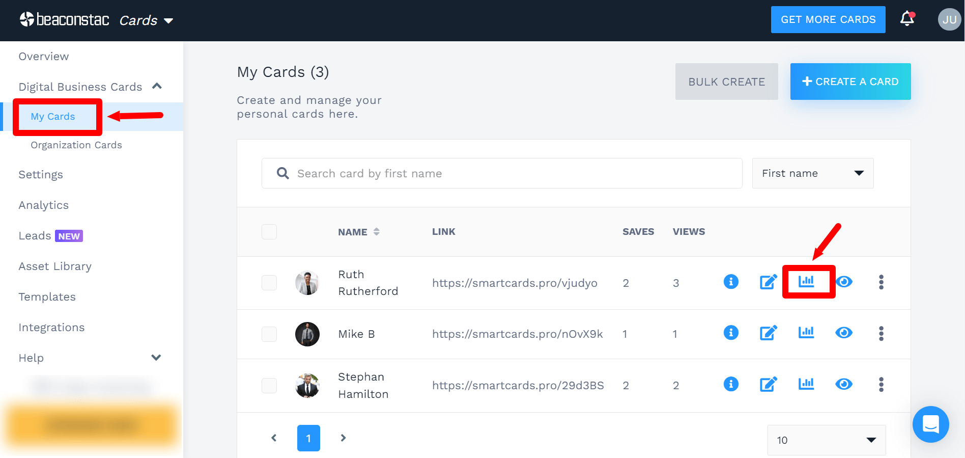 Track-individual-card-engagement
