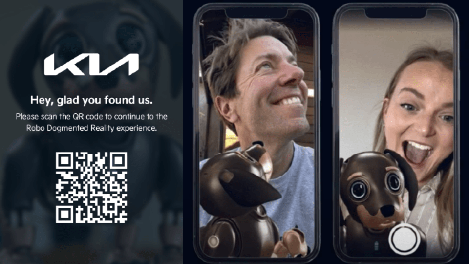 Kia uses white QR Codes for an AR filter campaign