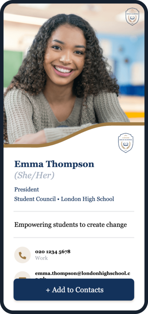 Educational professionals digital business card template