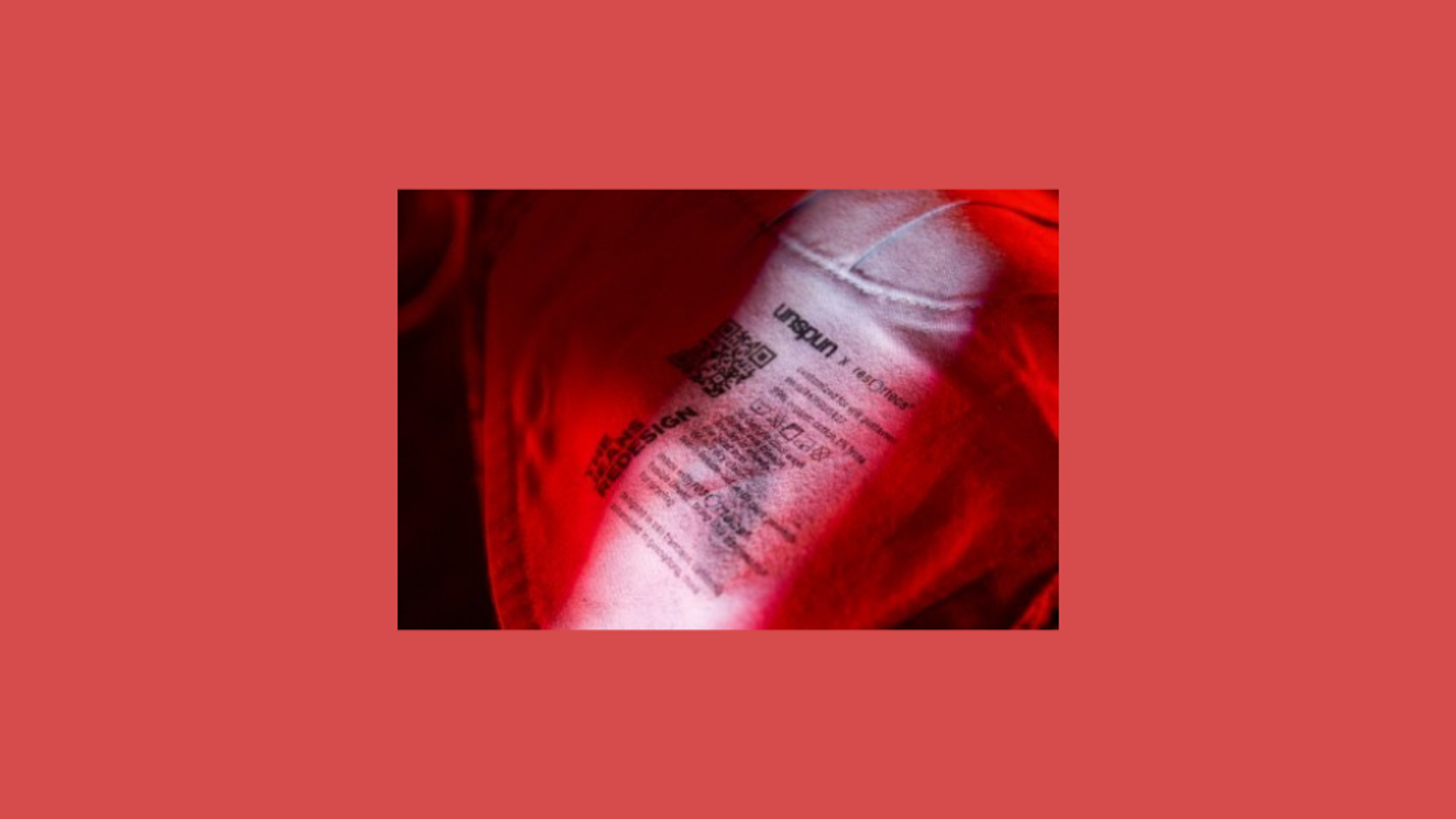 unspun leverages QR Codes to share circular care instructions and verify materials used