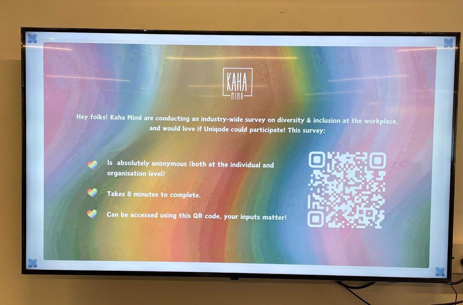 White QR Code on light background