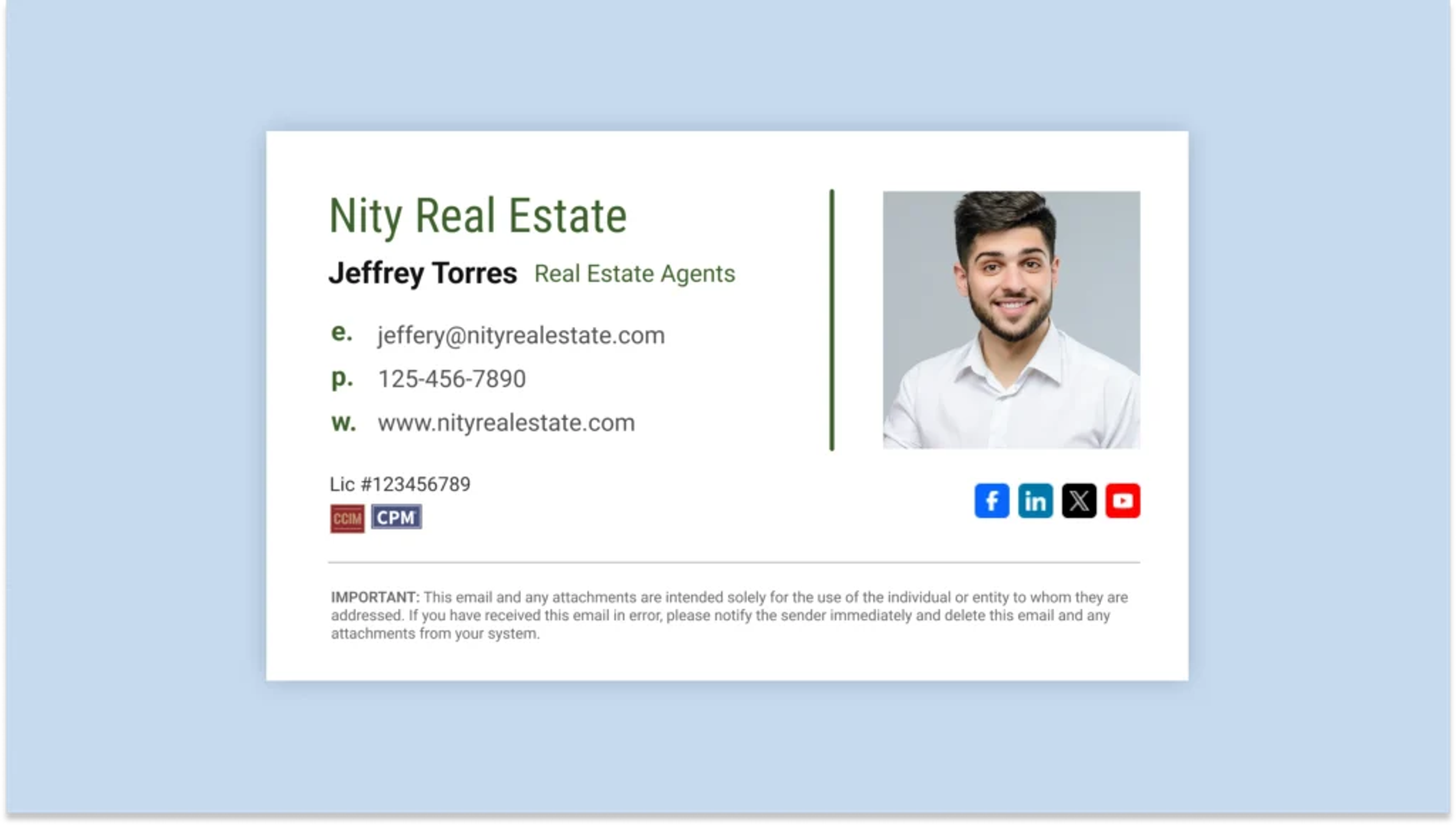 email signature template for realtors 