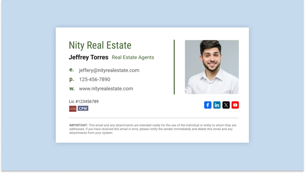 email signature template for realtors