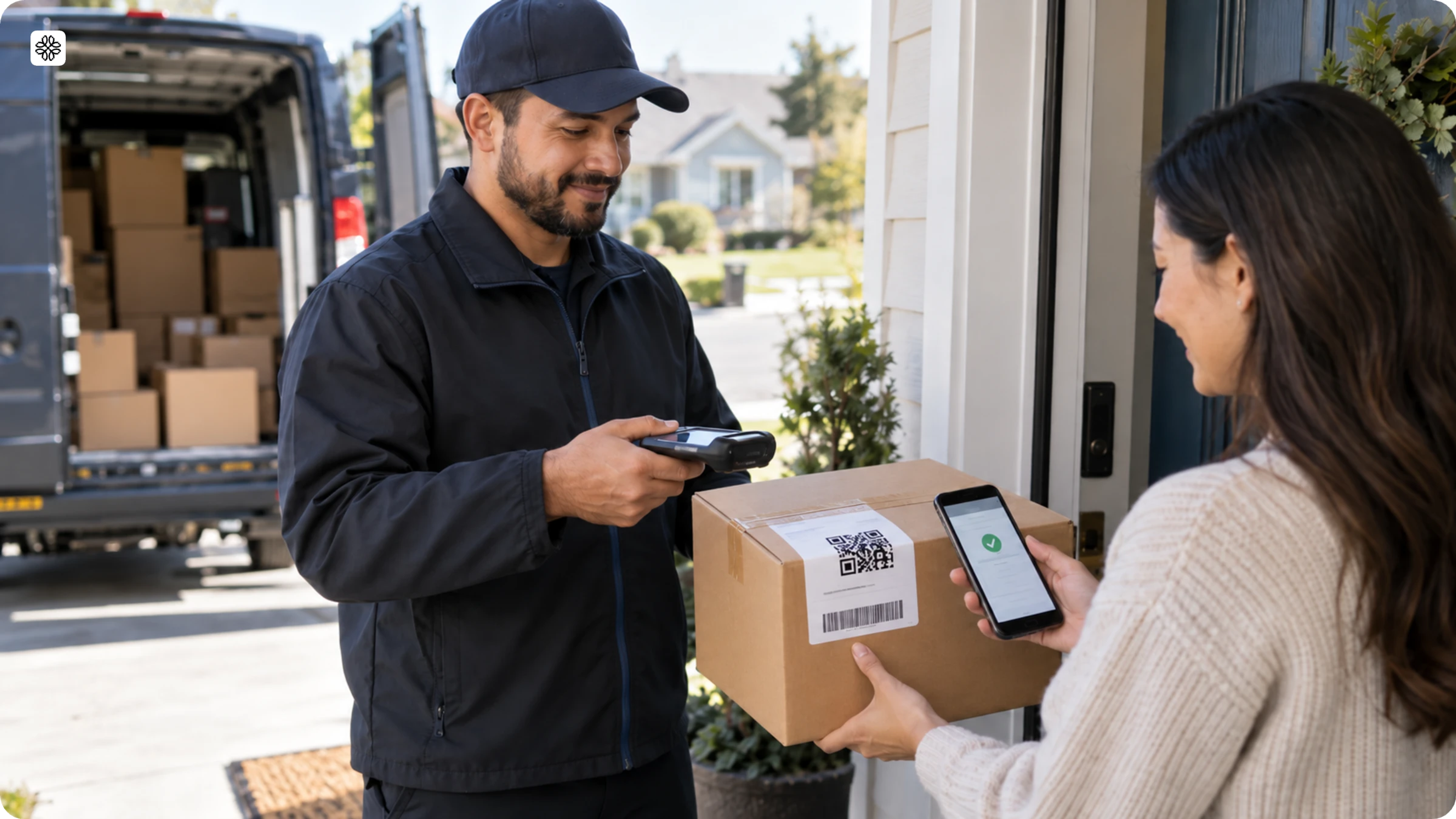 QR Codes on delivery packaging