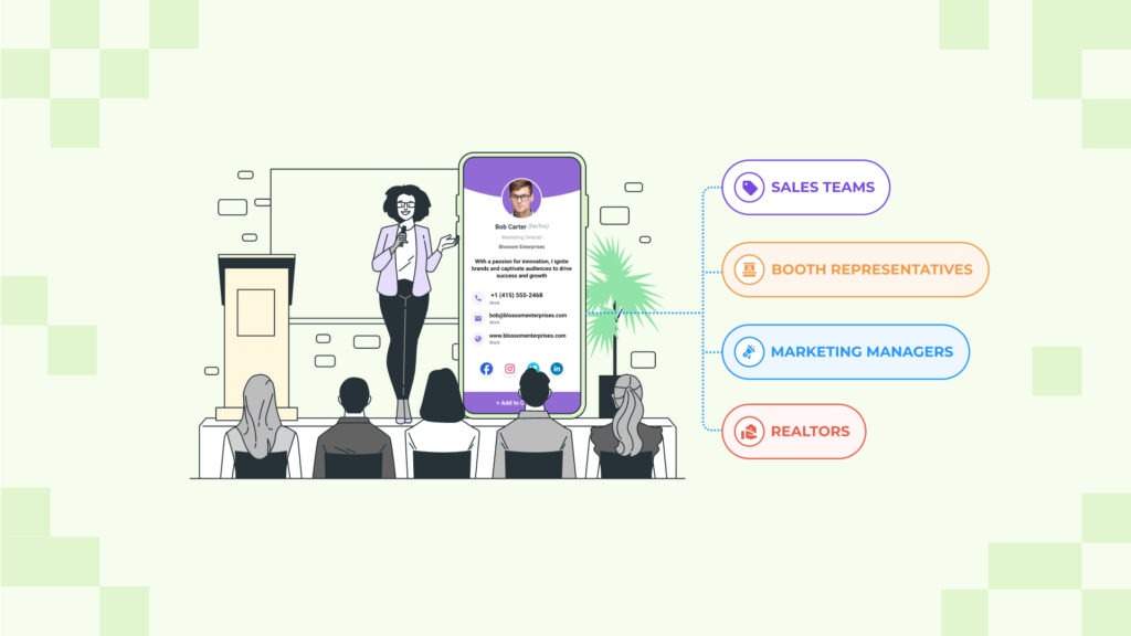 A list of professionals that should use digital business cards at events