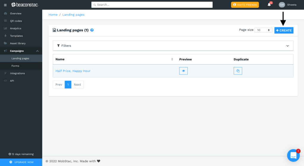 Build your landing page