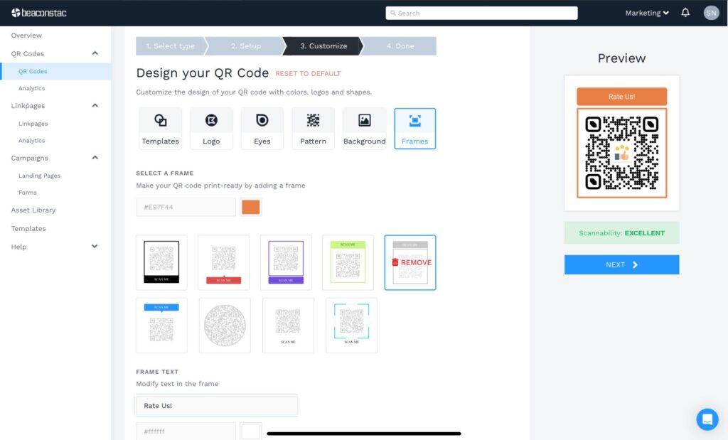 QR code customization
