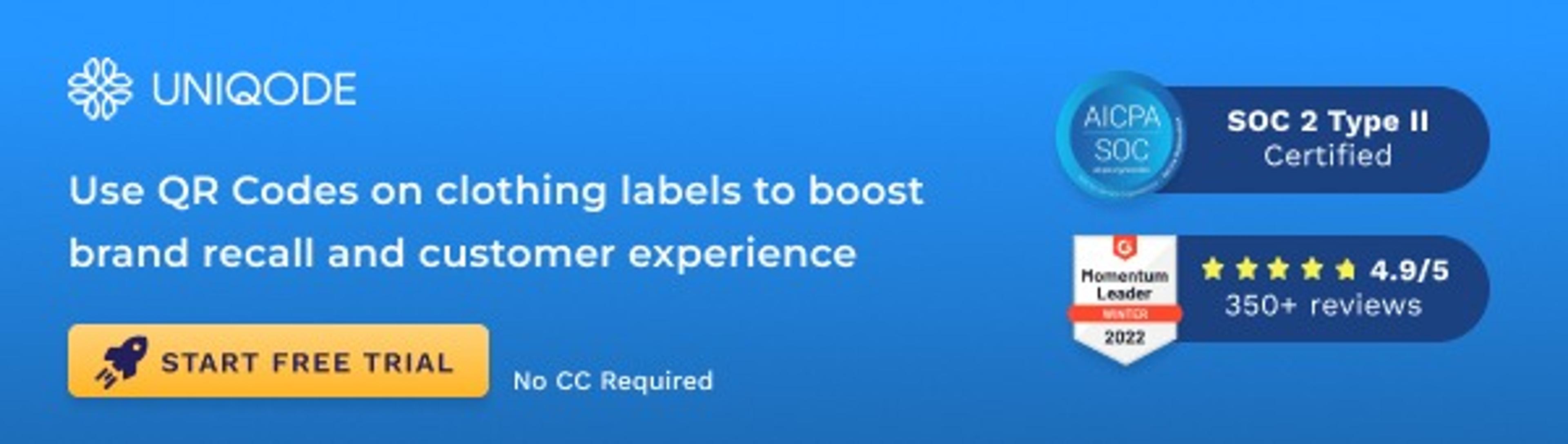 Create a QR Code for clothing label for improved customer engagement