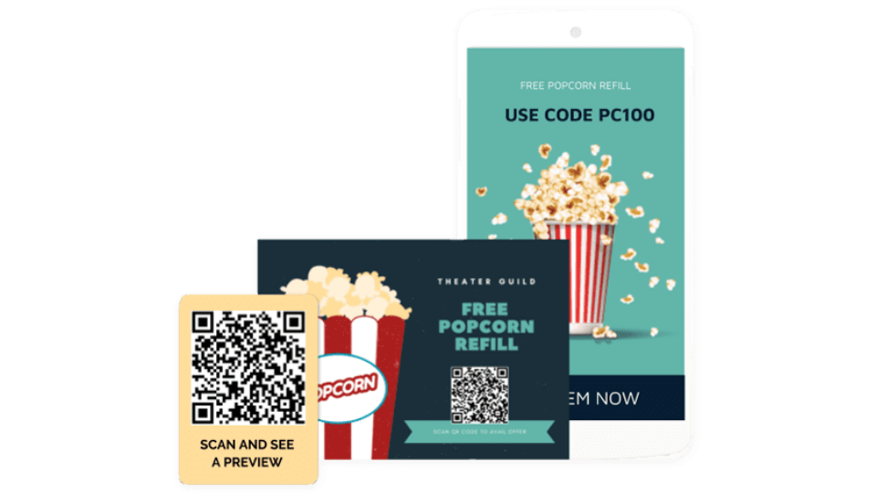 QR Codes on emails to provide discount coupons