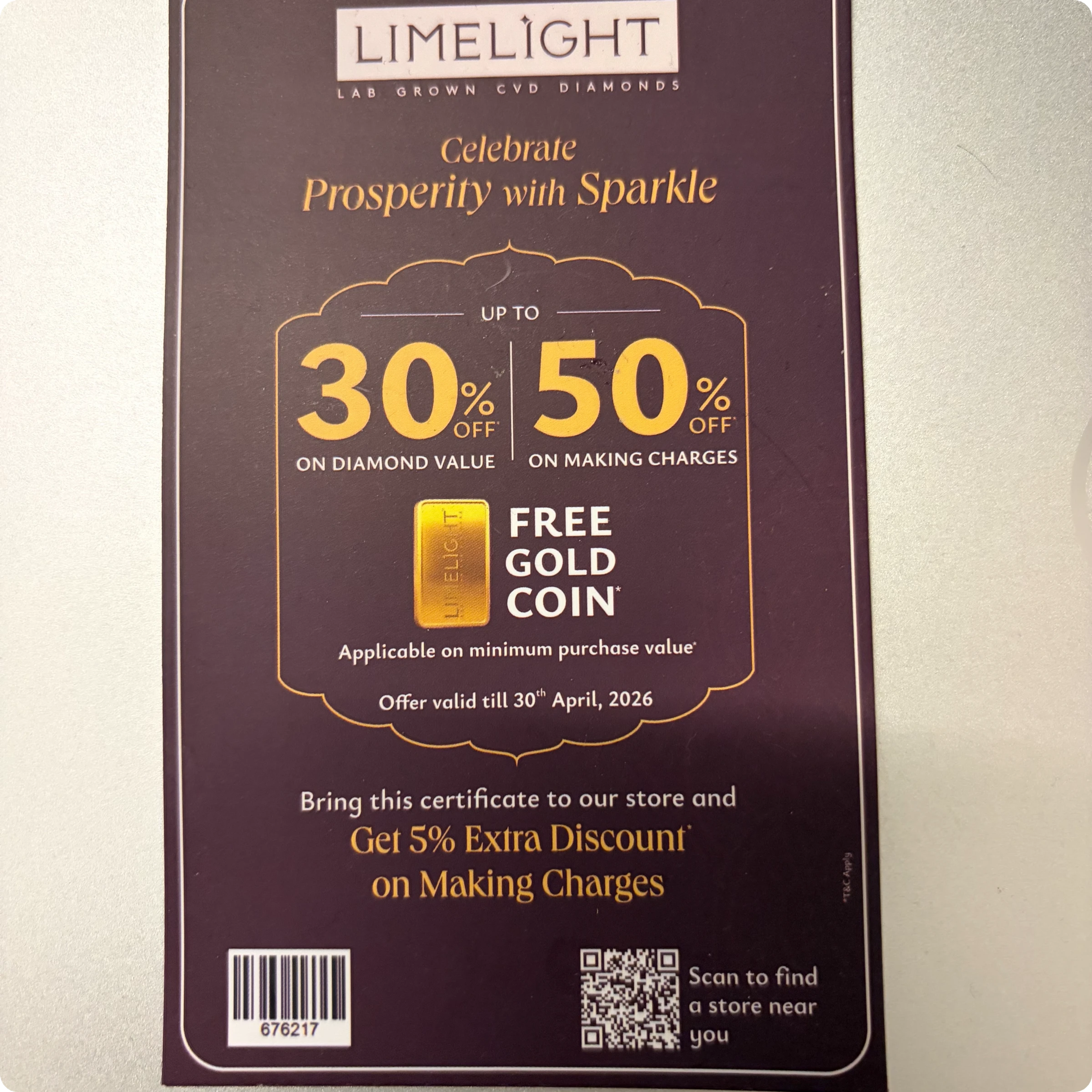 a jewellery brand using QR Codes for promotions