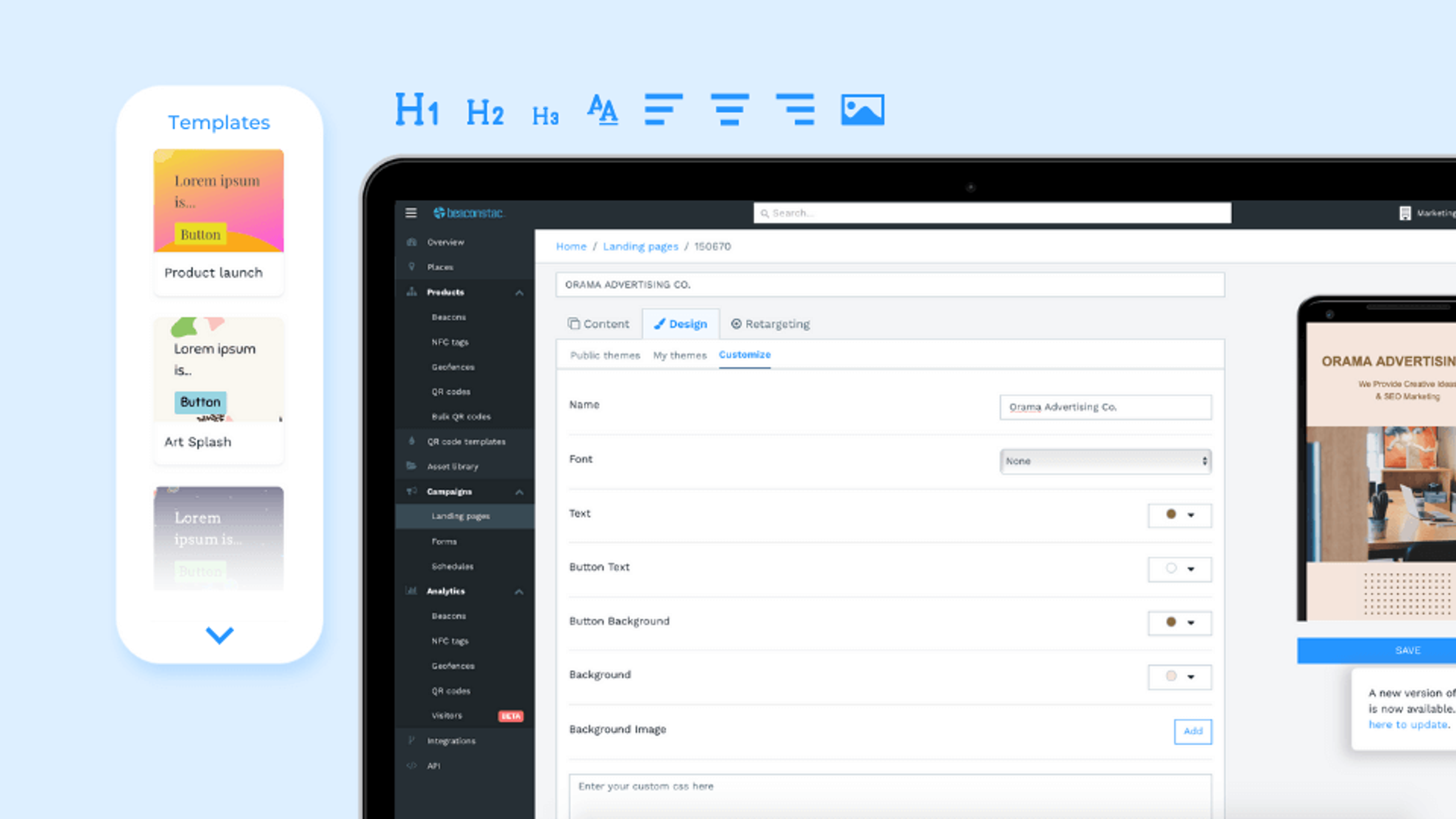 Customize it to suit your brand