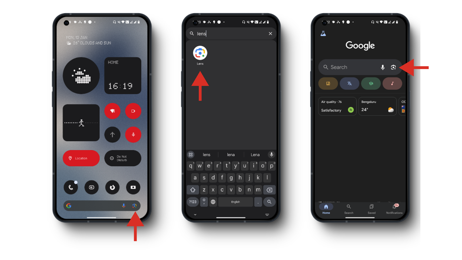 Steps to showcase how to scan qr codes with google lens