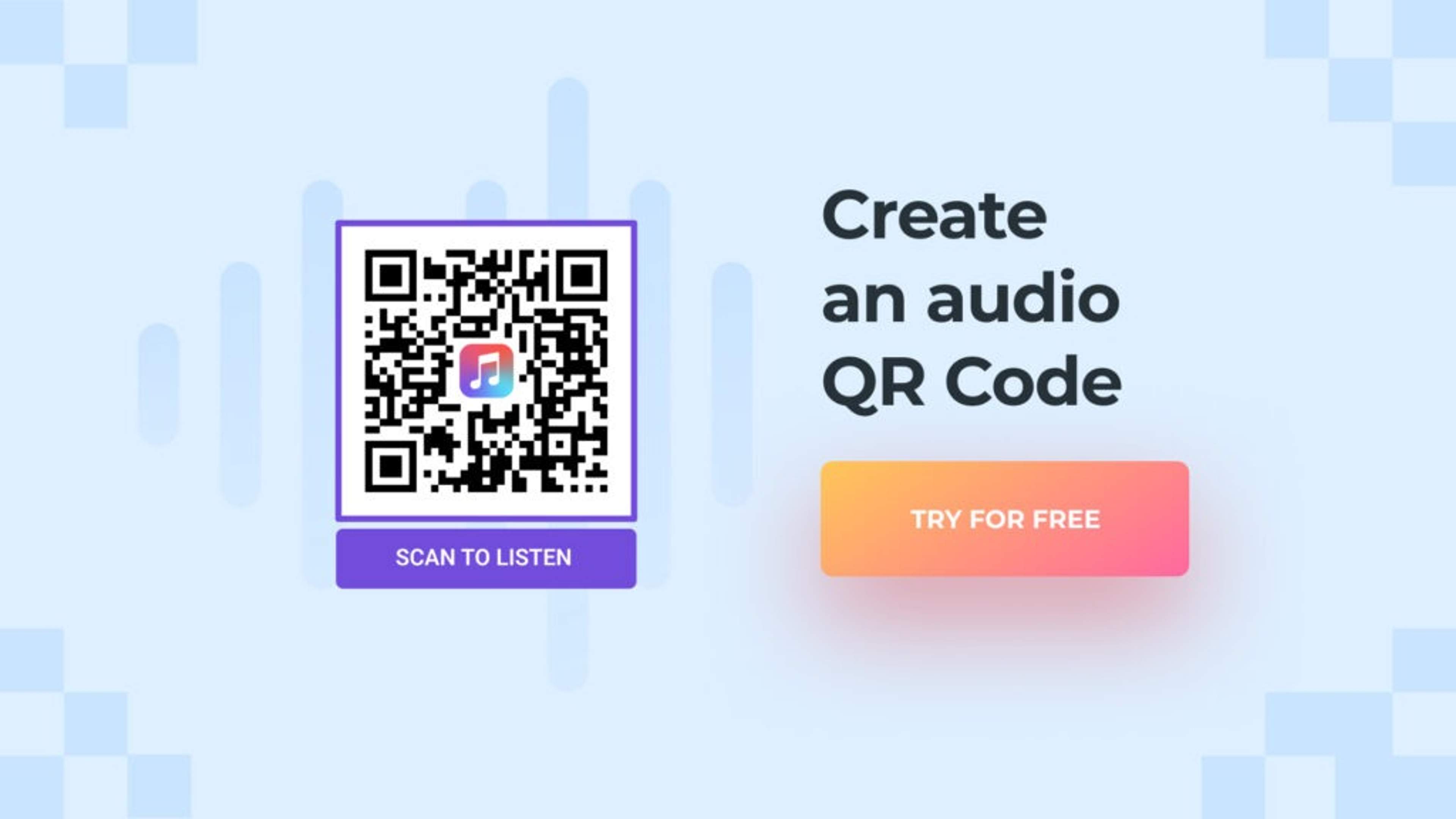 Create an audio QR Code with Uniqode