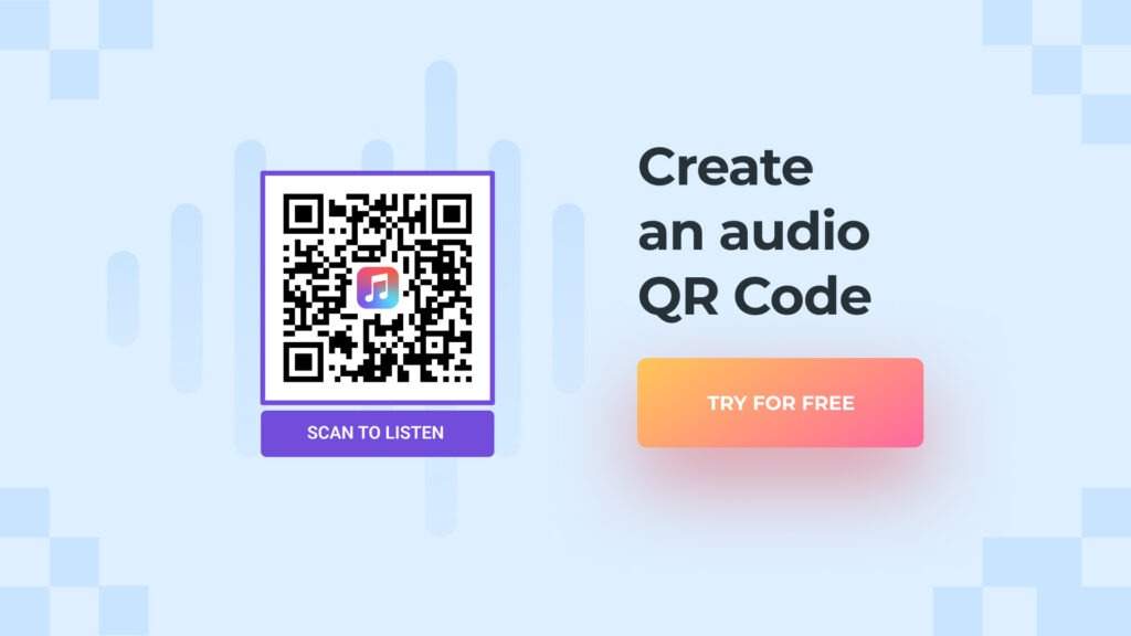 Create an audio QR Code with Uniqode