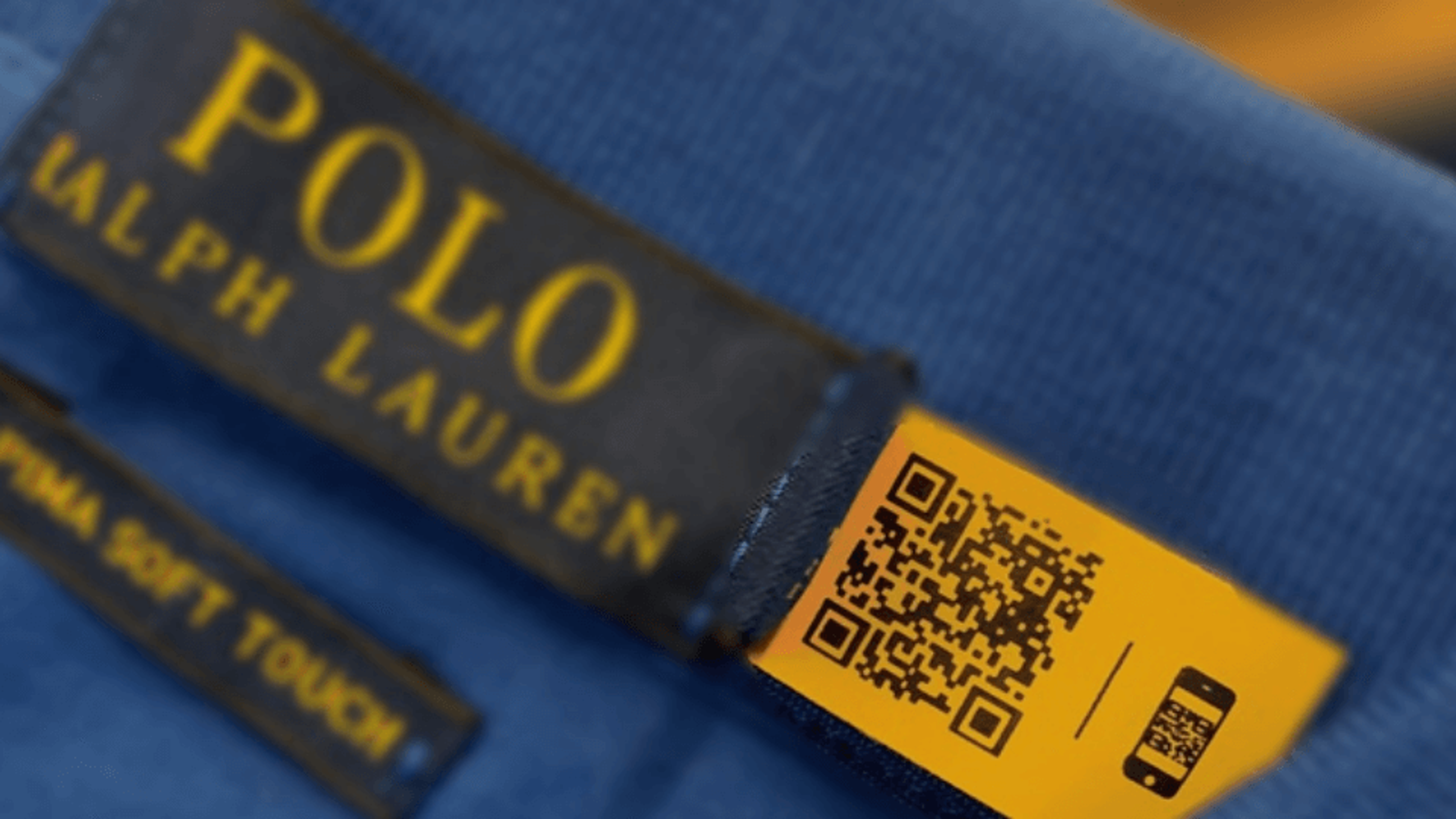 Ralph Lauren uses QR Codes on clothing tags for authenticity and supply chain transparency
