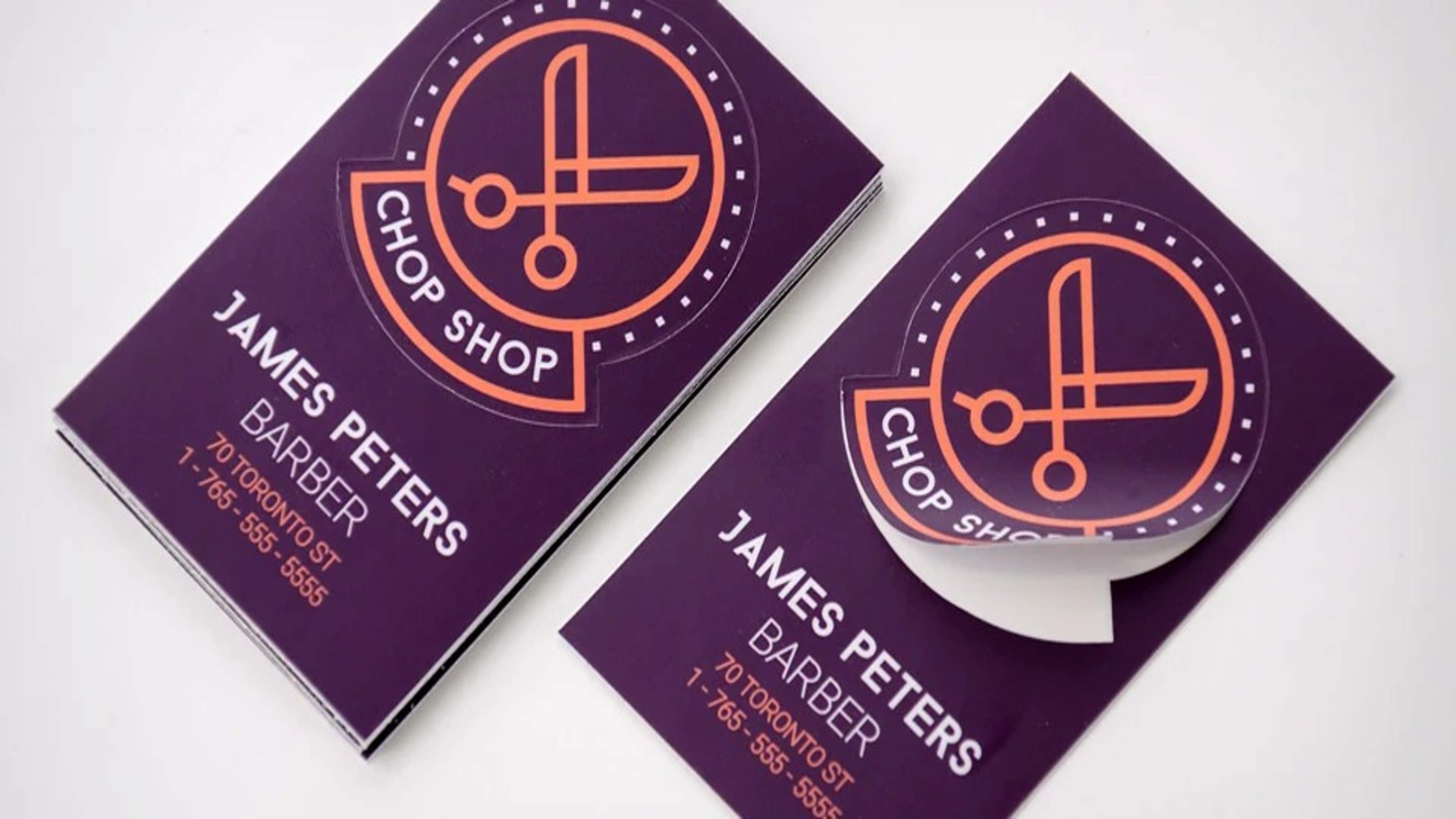 Sticker business card