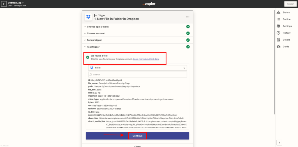 Choose new file in folder