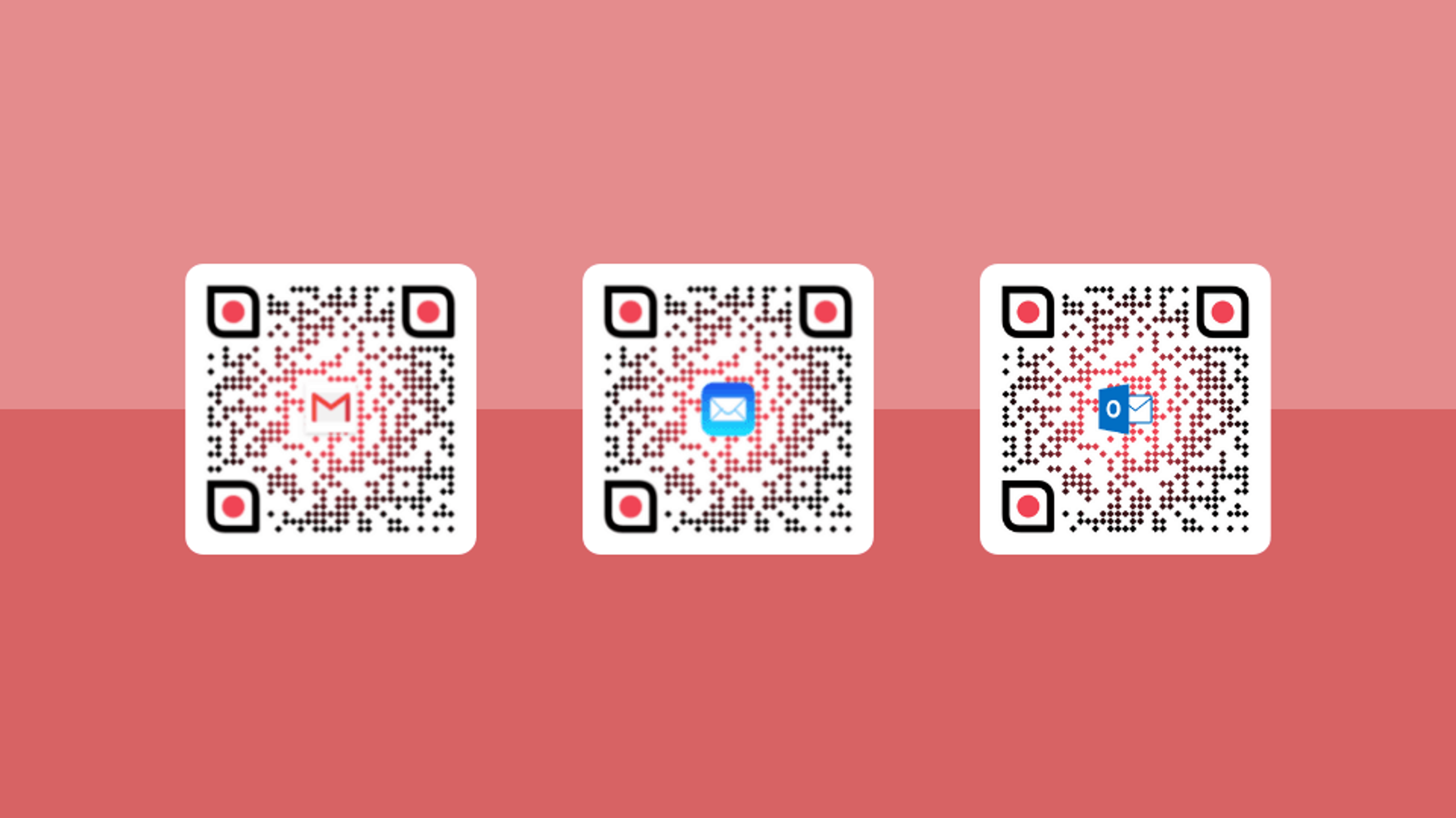 Single QR Code for multiple email clients.