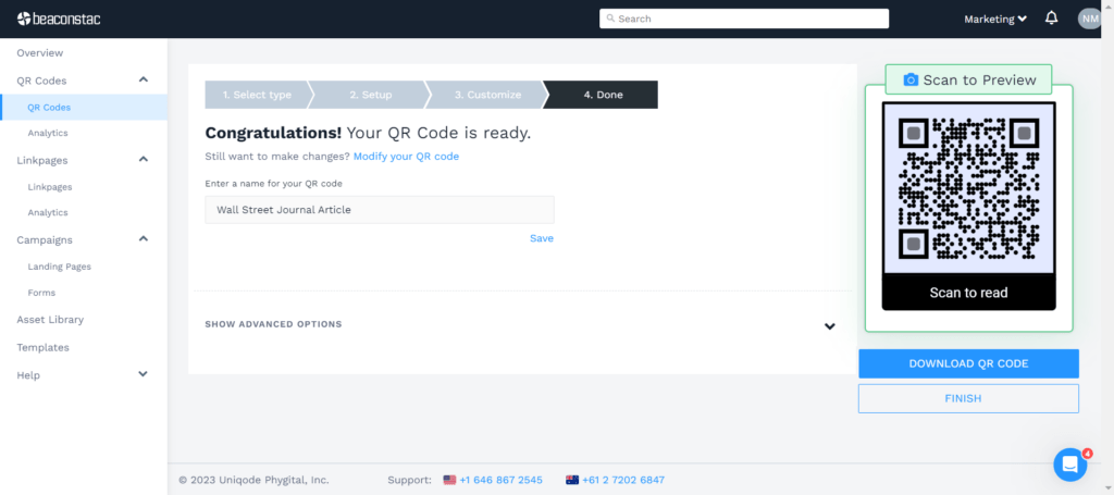 Download your Google Chrome QR Code in the preferred format