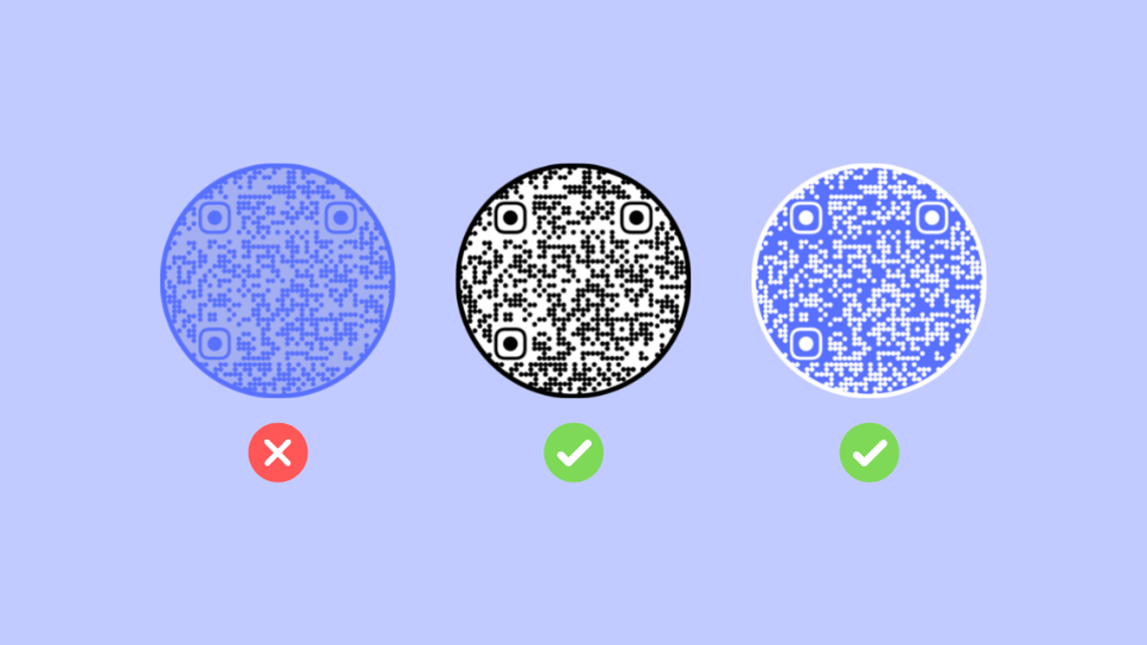 Use inverted colors on a circular QR Code