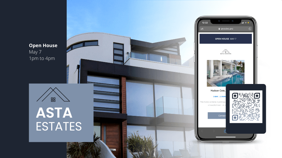 Landing page QR Code for real estate