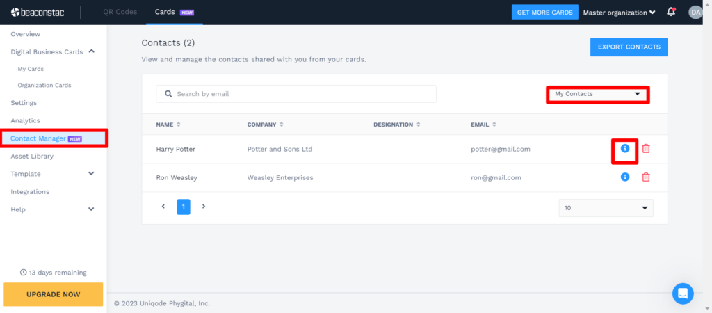 View and manage your leads.