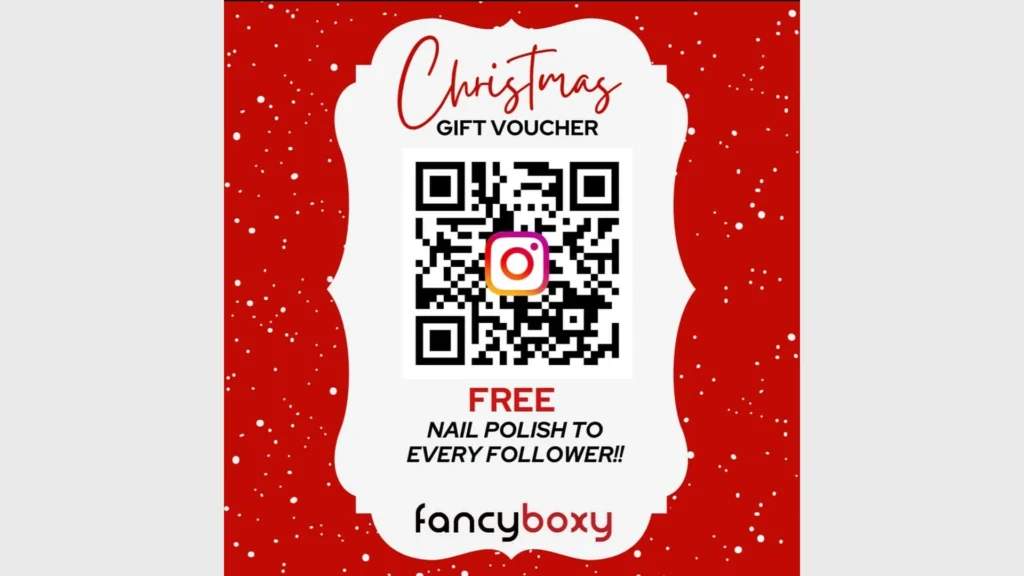 social media qr code gift voucher for festive campaigns