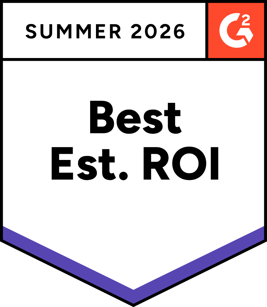 Uniqode is rated the highest and received a G2 award for Best estimated ROI on QR campaigns